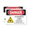Signmission Suspended Load Authorized Personnel Only Danger Sign, Plastic, 10in W x 7in L, 2PK OS-2PACK-DS-P-710-L-1783 - alternate 1